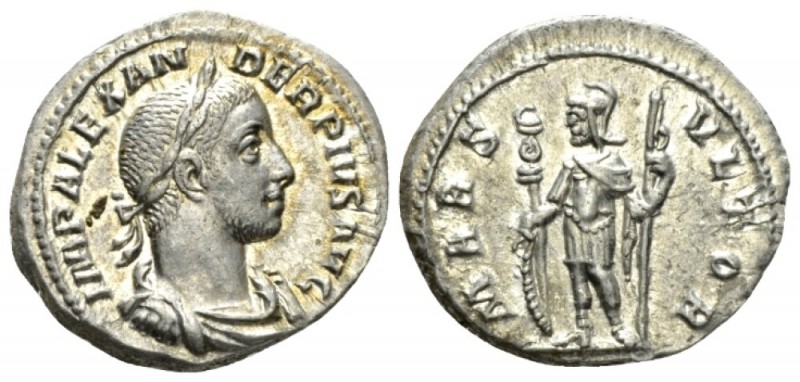 Severus Alexander, 222-235 Denarius circa 231-235, AR 20mm., 3.65g. Laureate, dr...