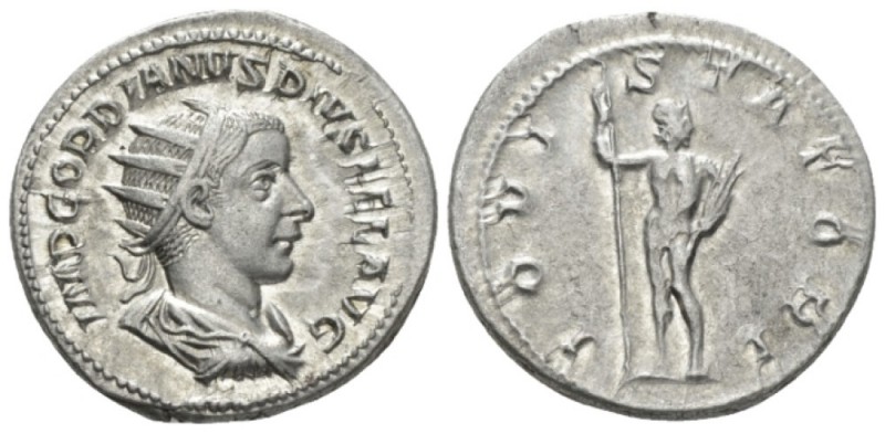 Gordian III, 238-244 Antoninianus circa 241-243, AR 23mm., 4.94g. Radiate, drape...