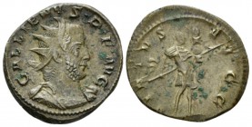 Gallienus, 253-268 Antoninianus Colonia circa 258-259, AR 21.5mm., 3.91g. Radiate and cuirassed bust r. Rev. VIRTVS AVGG Gallienus, in military attire...