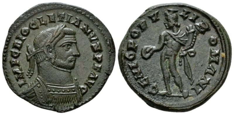 Diocletian, 284-305 Follis Londinium circa 300, Æ 26mm., 10.54g. Laureate and cu...