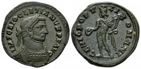 Diocletian, 284-305 Follis Londinium circa 300, Æ 26mm., 10.54g. Laureate and cuirassed bust r. Rev. Genius standing l., holding patera and cornucopia...