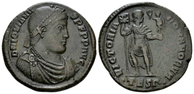 Jovian , 363-364 Æ1 Thessalonica circa 363-364, Æ 29mm., 8.76g. Laurel and roset...