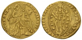 Venezia, Francesco Dandolo, 1329-1339 Ducato 1329-1339, AV 20mm., 3.41g. Paolucci 1.

Light traces of mounting; otherwise Very Fine.