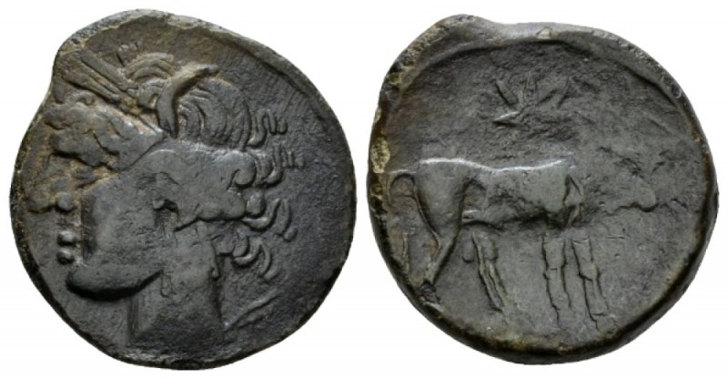 The Carthaginians in Sicily and North Africa, Carthago (?) Bronze circa 241-221,...