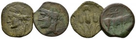 The Carthaginians in Sicily and North Africa, Sardinia Lot of two bronzes circa 241-238, Æ 18.5mm., 7.56g. Lot of two bronzes. SNG Cop 252 and Acquaro...
