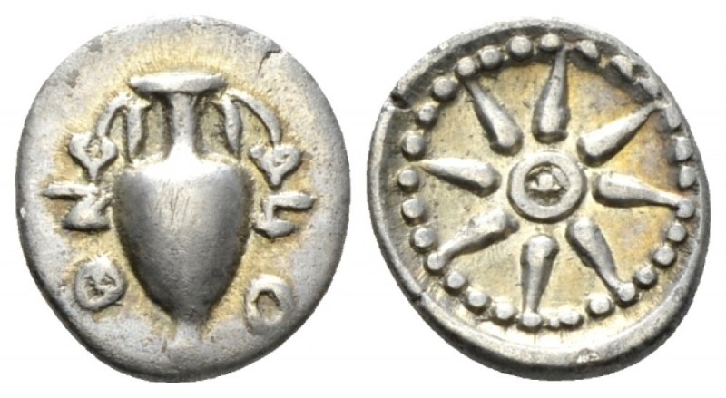 Locri Opuntii, Locris Obol early second quarter of the IV century, AR 11mm., 0.9...