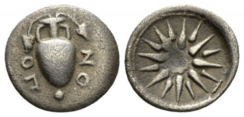 Locri Opuntii, Locri Obol second quarter of the IV century BC,, AR 12mm., 0.70g....
