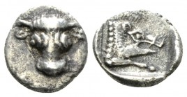 Phocis, Federal coinage Obol circa 457-446, AR 9.5mm., 0.97g. Frontal bull's head. Rev. Boar forepart to r. in incuse square showing both legs. Willia...