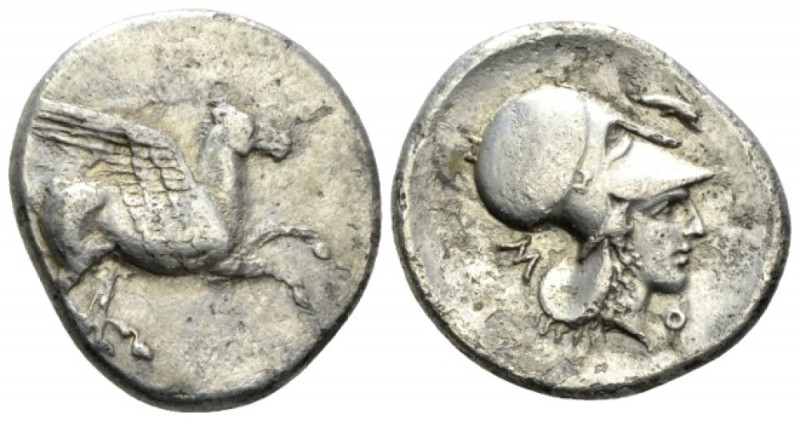 Corinthia, Corinth Stater circa 405-345, AR 21.5mm., 7.99g. Pegasus flying r. Re...