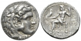 The Seleucid Kings, Seleucus I Nicator, 312- 281 BC Seleucia Tetradrachm circa 300, AR 26.5mm., 16.9626.5g. Head of Herakles r., wearing lion-skin hea...