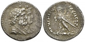 The Ptolemies, Ptolemy IV Philopator, 220-204 Alexandria Tetradrachm circa 217-210, AR 27mm., 12.47g. Jugate draped busts r. of Serapis and Isis. Rev....
