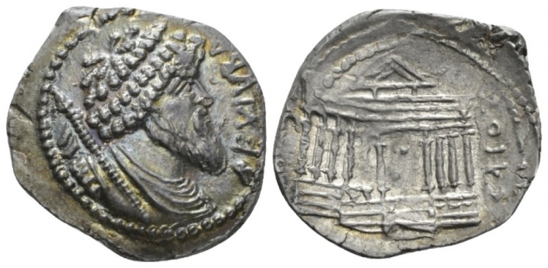 Numidia, Juba I, 60-46 Denarius circa 60-46, AR 21mm., 3.98g. REX IVBA Bearded b...