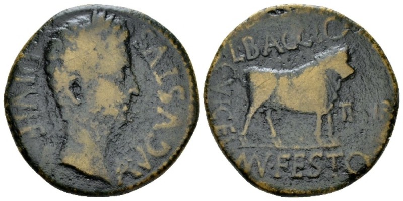 Hispania, Celsa Octavian as Augustus, 27 BC – 14 AD As after 27 BC, Æ 27.5mm., 1...