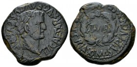 Hispania, Turiaso Tiberius, 14-37 As 14-37, Æ 29mm., 12.94g. Laureate head r. Rev. II VIR within wreath; all within circular legend. RPC 413.

Good ...