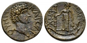 Macedonia, Amphipolis Marcus Aurelius Caesar, 138-161 Bronze circa 147-161, Æ 18mm., 3.71g. Bare head r. Rev. Turreted Artemis Tauropolos standing, l....