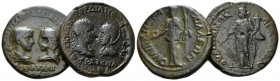 Thrace, Anchialus Gordian III, 238-244 Lot of two bronzes circa 238-244, Æ 26mm., 19.26g. Laureate, draped, and cuirassed bust of Gordian r. facing dr...