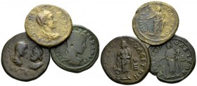 Moesia, Dionysopolis Gordian III, 238-244 Lot of three Bronzes circa 238-244, Æ 20mm., 29.64g. Lot of three bronzes: Gordian III (2) and Sevrus Alexan...
