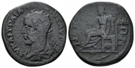 Bithynia, Nicaea Trajan Decius, 249-251 Bronze circa 249-251, Æ 20mm., 9.43g. Radiate, draped and cuirassed bust r. Rev. Serapis seated l., wearing mo...