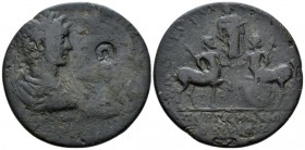 Mysia, Pergamum Caracalla, 198-217 Medallion circa, Æ 40mm., 25.14g. Laureate, draped and cuirassed bust of Caracalla r., facing bare-headed, draped b...