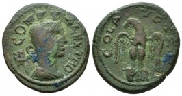 Troas, Alexandria Severus Alexander, 222-235 Bronze circa 222-235, Æ 23.5mm., 7.86g. Laureate bust r. Rev. Eagle standing facing head l., with spread ...