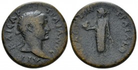 Phrygia, Traianopolis Trajan, 98-117 Bronze circa 98-117, Æ 24.5mm., 10.07g. Laureate head r. Rev. Zeus Lydios standing l., holding eagle on his exten...
