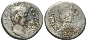 Cappadocia, Caesarea Hadrian, 117-138 Didrachm circa, AR 20.5mm., 7.21g. Laureate head r. Rev. Tyche seated l., holding rudder and cornucopia. Sydenha...
