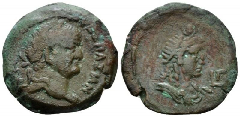 Egypt, Alexandria. Dattari. Vespasian, 69-79 Diobol circa 70-71 (year 3), Æ 26.5...