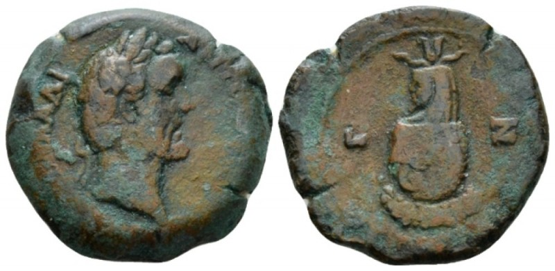 Egypt, Alexandria. Dattari. Antoninus Pius, 138-161 Diobol circa 143-144 (year 7...