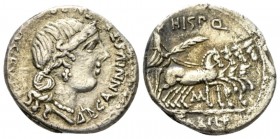 C. Annius Denarius North-Italy and Spain 82-81,, AR 18.5mm., 3.63g. C·ANNIVS·T·F·T·N·PRO·COS·EX·S·C· Diademed and draped female bust r. Rev. HISP·Q Vi...
