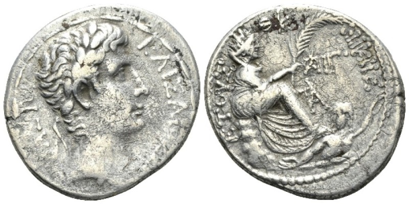 Octavian as Augustus, 27 BC – 14 AD Tetradrachm Antioch (Seleucis and Pieria) ci...