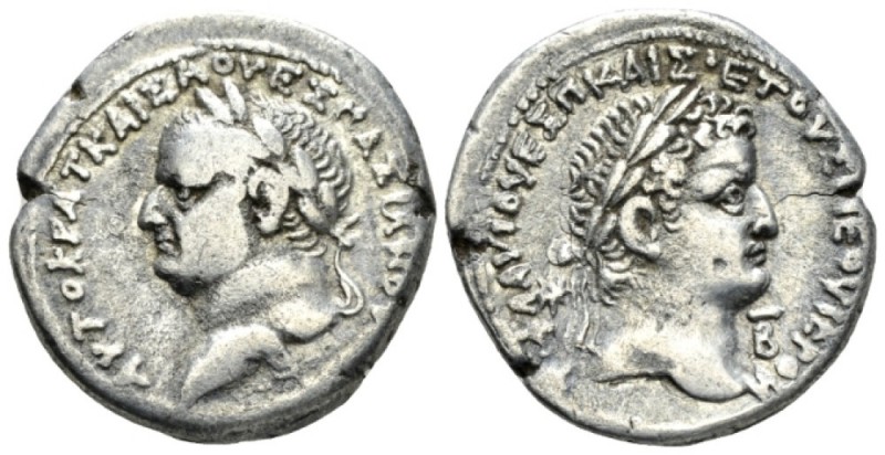 Vespasian, 69-79 Tetradrachm circa 69-70 (year 2), AR 25.5mm., 13.92g. ΑVΤΟΚΡΑΤ ...