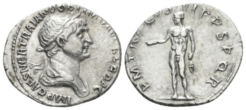 Trajan, 98-117 Denarius circa 114-117, AR 20.5mm., 2.96g. IMP CAES NER TRAIANO O...