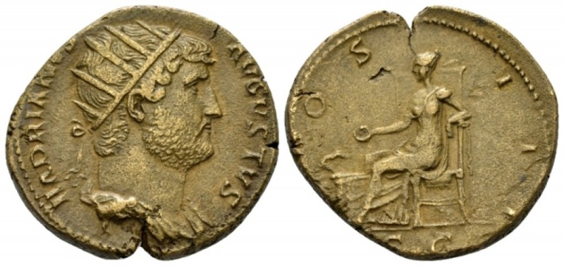 Hadrian, 117-138 Dupondius circa 124-128, Æ 26.5mm., 11.24g. HADRIANVS AVGVSTVS ...