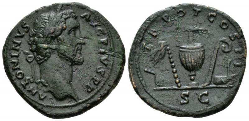 Antoninus Pius, 138-161 As circa 141-143, Æ 29mm., 11.40g. ANTONINVS AVG PIVS P ...