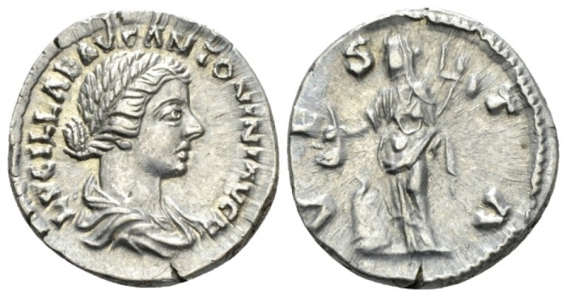 Lucilla, daughter of M. Aurelius and wife of Lucius Verus Denarius circa 161-162...