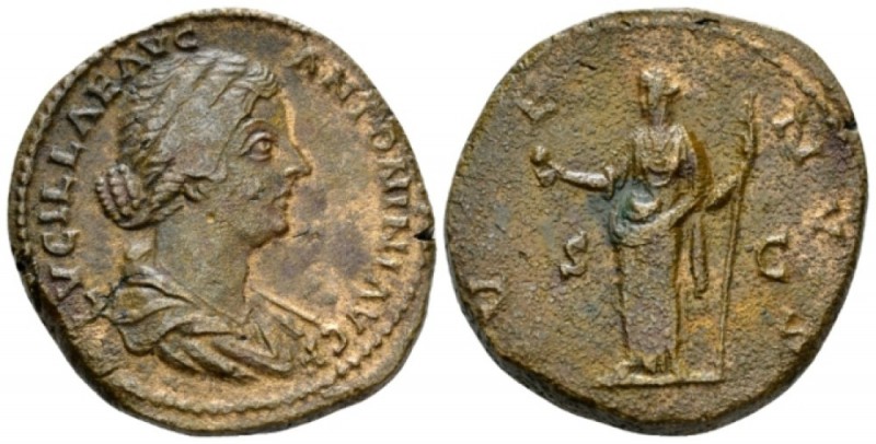 Lucilla, daughter of M. Aurelius and wife of Lucius Verus Sestertius circa 164-1...