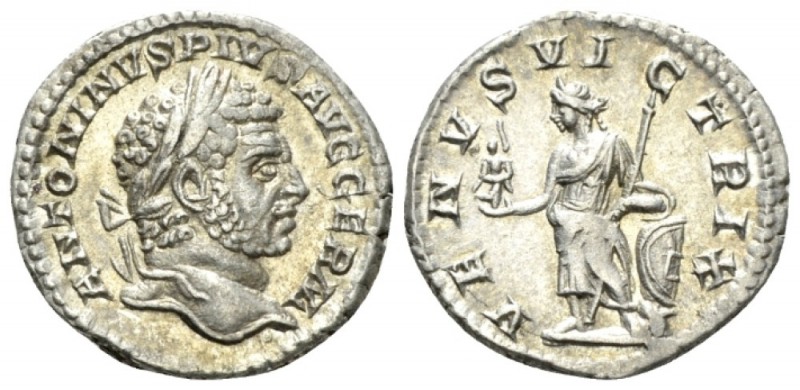 Caracalla, 198-217 Denarius circa 213-217, AR 18mm., 3.02g. ANTONINVS PIVS AVG G...