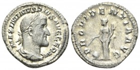 Maximinus I, 235-238 Denarius circa 236-238, AR 19.5mm., 3.38g. IMP MAXIMINVS PIVS AVG Laureate, draped and cuirassed bust r. Rev. PROVIDENTIA AVG Pro...