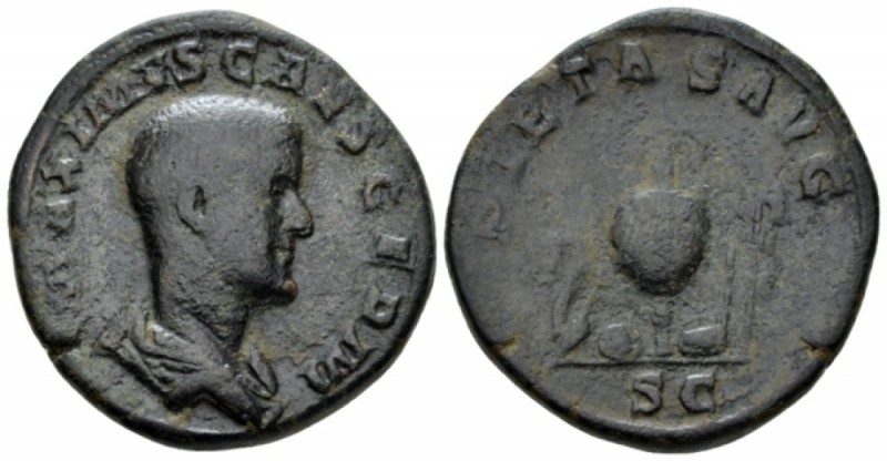 Maximus Caesar, 235-238 Sestertius circa 236-238, Æ 31mm., 23.26g. MAXIMVS CAES ...