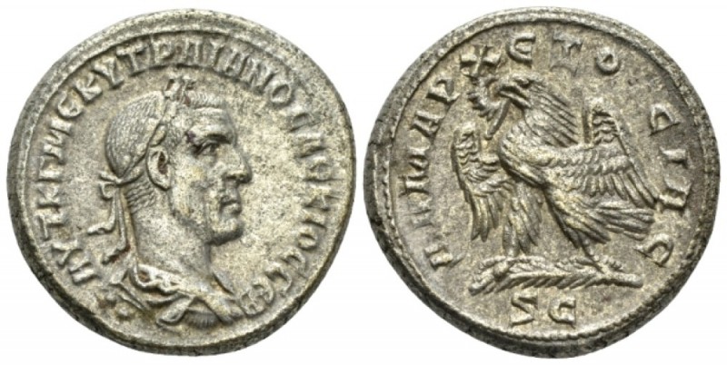 Trajan Decius, 249-251 Tetradrachm circa 249-250, AR 26.5mm., 13.11g. Laureate, ...