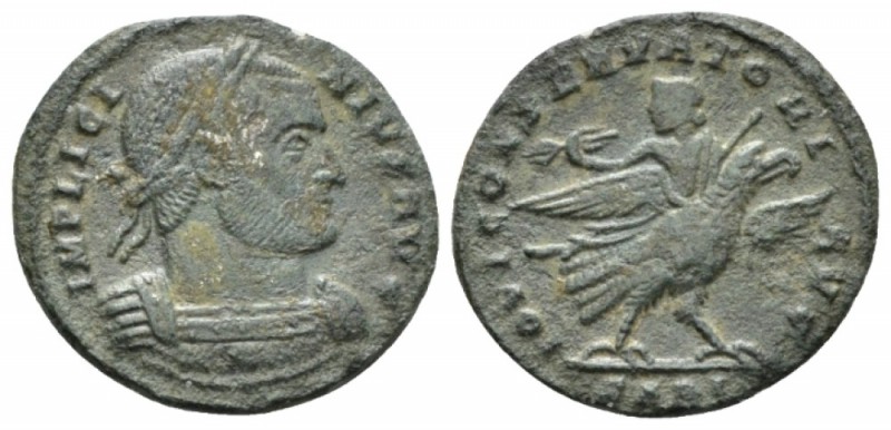 Licinius, 308-324 Follis Arelate circa 319, Æ 17.5mm., 2.21g. Laureate and cuira...