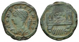 Constantine I, 307-337 Follis Constantinople after 337, Æ 13.5mm., 0.88g. CONSTANTINE I THE GREAT (307-337). Commemorative Series. Follis. . POP ROMAN...