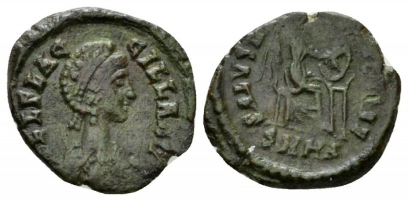 Aelia Flaccilla, wife of Theodosius I Æ Heraclea 379-368, Æ 13.5mm., 1.24g. Pear...