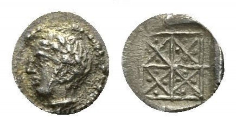 Thrace, Uncertain Thraco-Macedonian mints. Hemiobol circa 450, AR 8mm., 0.53g. L...