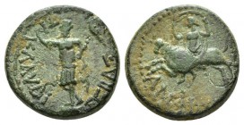 Macedonia, Amphipolis Claudius, 41-54 Bronze circa 41-54, Æ 23.5mm., 9.11g. Claudius standing l., raising hand and holding eagle-tipped scepter. Rev. ...