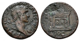 Bithynia, Uncertain mint Trajan, 98-117 Bronze circa 98-117, Æ 21mm., 6.00g. Laureate head r. Rev. Altar, in exergue, ΔΙΟС. RPC 1148.

Brown tone. V...