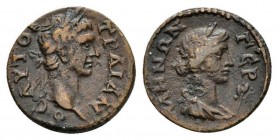 Mysia, Germe Trajan, 98-117 Bronze circa 98-117, Æ 16.5mm., 2.08g. AYTO K TPAIANOC Laureate head r. Rev. ΓEPMHNΩN Laureate and draped bust of Apollo r...