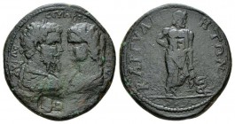 Caria, Bargylia Septimius Severus, 193-211 Bronze circa 193-211, Æ 21.60mm., 33g. AY KΛ C CEOYHPOC ΠEP. Laureate, draped and cuirassed bust right. Cou...