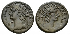 Egypt, Alexandria Nero, 54-68 Tetradrachm circa 66-67 (year 13), billon 23.5mm., 12.91g. Radiate bust l., wearing aegis; in front, L IΓ. Rev. ΘEOΣ ΣEB...