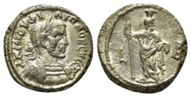 Egypt, Alexandria Philip I, 244-249 Tetradrachm circa 244-245 (year 2), billon 21.5mm., 12.53g. Laureate and cuirassed bust r. Rev. Serapis standing f...